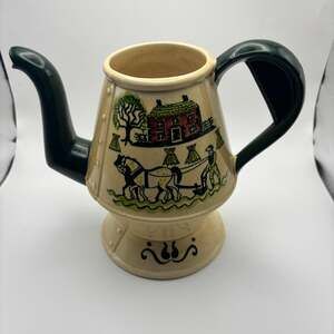 Vintage Metlox Poppytrail Homestead Teapot Creamer Coffee Pot Farm Scene